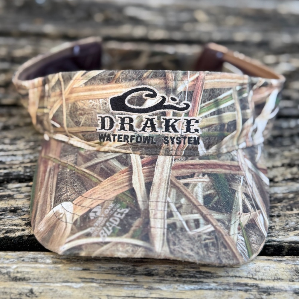 Drake Waterfowl System Mossy Oak Blades Camo Low Profile Adjustable Visor T7